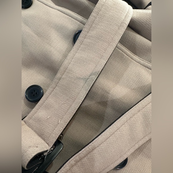 Linea by Louis Dell'Olio Beige Double Breasted Tan Trench Coat Sz 16 Classic - Picture 8 of 13